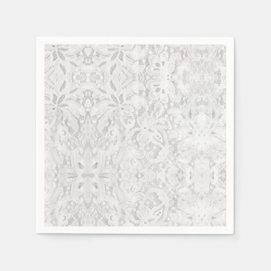 Falling White Lace Serviette (Vorderseite)