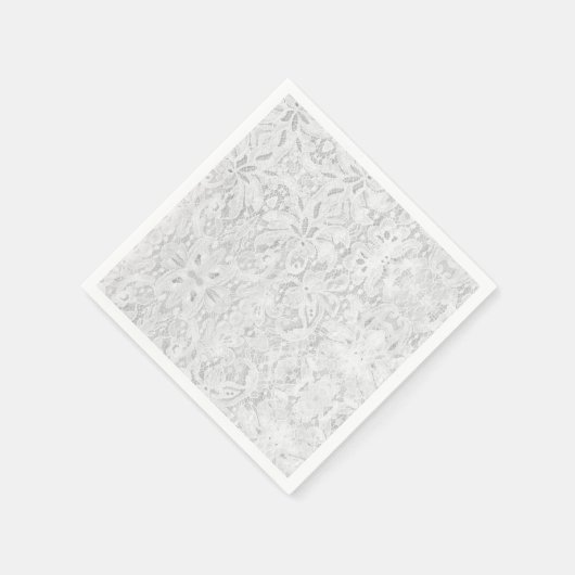 Falling White Lace Serviette (Ecke)