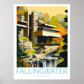 Fallingwater Travel Poster, Pennsylvania Poster (Vorne)