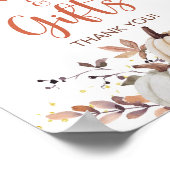 Fallkarten & Geschenke Pumpkin Dusche Party Zeiche Poster (Ecke)