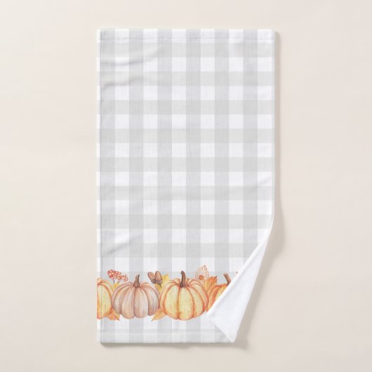 Fallkürbisginghambadezimmer-Handtuch Handtuch (Handtuch)