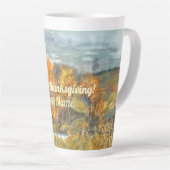 Falllandschaften Wasserfarbe Latte Tasse (Rechte Ecke)