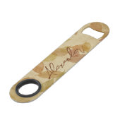 Fallleaf-Muster Speed Flaschenöffner (Vorderseite Schrägansicht)