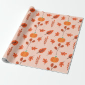 Fallleaf Nahtloses Wrapping Papier mit Niedlicher  Geschenkpapier (Ungerollt)