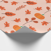 Fallleaf Nahtloses Wrapping Papier mit Niedlicher  Geschenkpapier (Ecke)