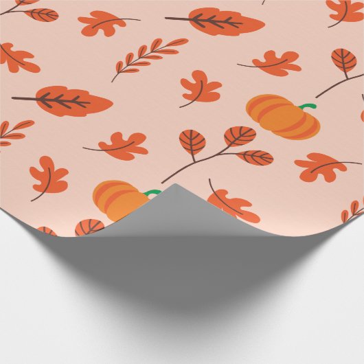 Fallleaf Nahtloses Wrapping Papier mit Niedlicher  Geschenkpapier (Ecke)