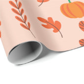 Fallleaf Nahtloses Wrapping Papier mit Niedlicher  Geschenkpapier (Rolleneckpunkt)