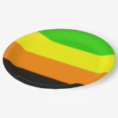 Fallln-Aromantische Flagge Pappteller (Schrägansicht)