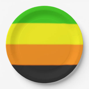 Fallln-Aromantische Flagge Pappteller