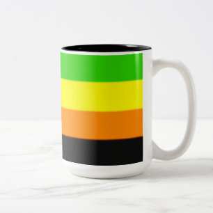Fallln-Aromantische Flagge Zweifarbige Tasse