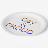 Fallln Gay und Stolz Pappteller (Schrägansicht)