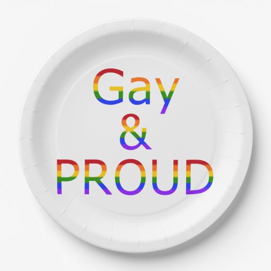 Fallln Gay und Stolz Pappteller (Vorderseite)