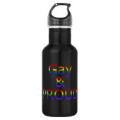Fallln Gay und Stolz Trinkflasche (Vorderseite)