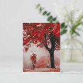 Fallmädchen Postkarte (Stehend Vorderseite)