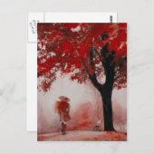 Fallmädchen Postkarte (Vorne/Hinten)