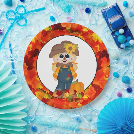 Fallmädchen-Skarektur Saisonale Party-Papierplatte Pappteller (Party)