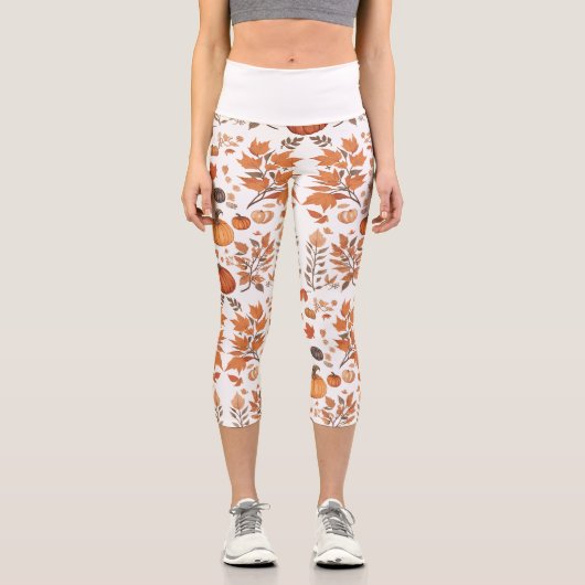 Fallmuster Capri Leggings (Vorderseite)