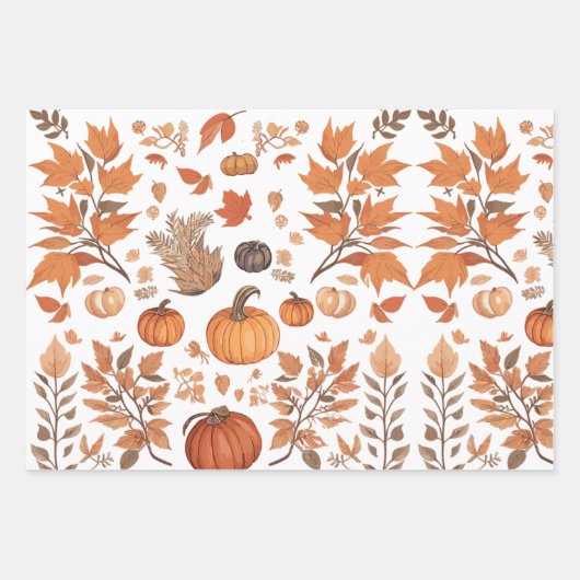 Fallmuster Geschenkpapier Set (Vorderseite)