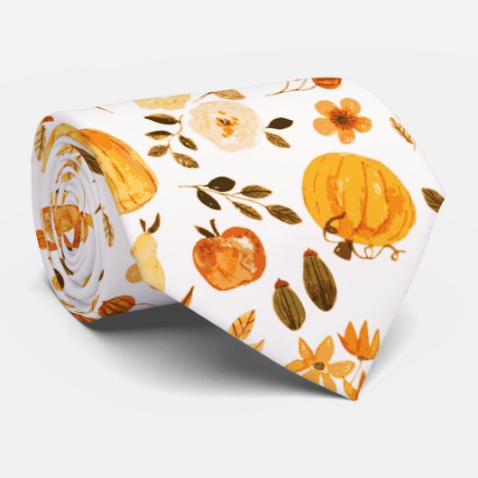 Fallmuster mit Kürpen, Blätter: Herbsteleganz Krawatte (Gerollt)