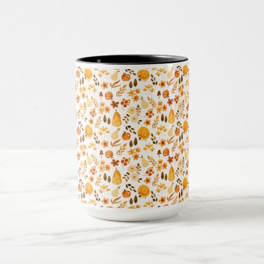 Fallmuster mit Kürpen, Blätter: Herbsteleganz Tasse (Zentrum)