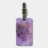 Falln Amethyst Geode Gepäckanhänger (Vorderseite vertikal)