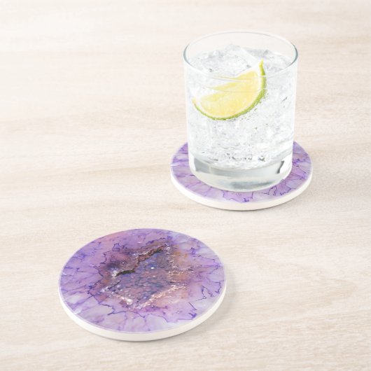 Falln Amethyst Geode Getränkeuntersetzer (Seite)