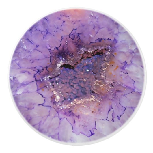 Falln Amethyst Geode Keramikknauf (Vorderseite)