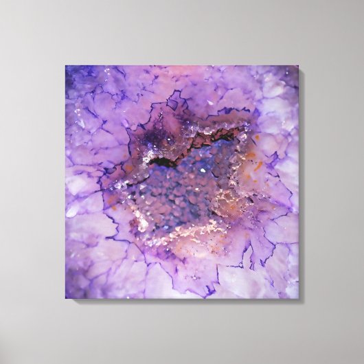 Falln Amethyst Geode Leinwanddruck (Vorderseite)