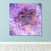 Falln Amethyst Geode Leinwanddruck (Insitu (Holzboden))