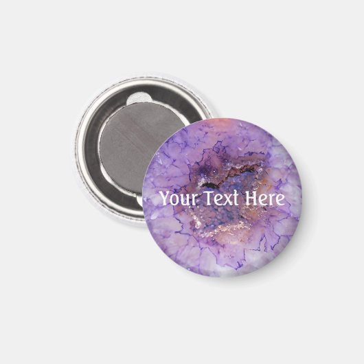 Falln Amethyst Geode Magnet (Vorderseite/Rückseite)