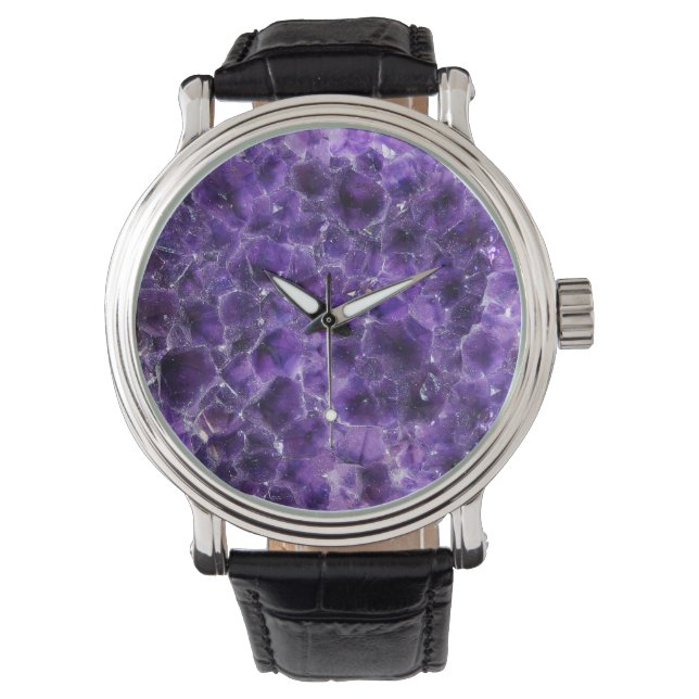 Falln-Amethyst-Gipfel Armbanduhr (Vorderseite)