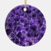 Falln Amethyst-Spitzen Keramik Ornament (Vorne)