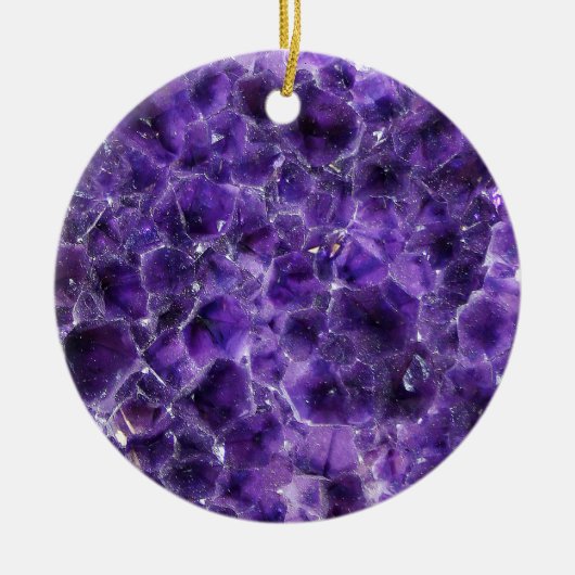 Falln Amethyst-Spitzen Keramik Ornament (Vorne)