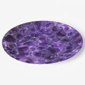 Falln Amethyst-Spitzen Pappteller (Schrägansicht)