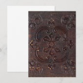 Falln Ancient Leather Book Einladung (Vorne/Hinten)
