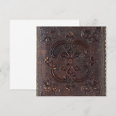 Falln Ancient Leather Book Einladung (Vorne/Hinten)