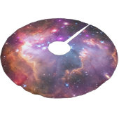 Falln Angelic Galaxy Polyester Weihnachtsbaumdecke (Schrägansicht)