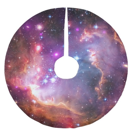 Falln Angelic Galaxy Polyester Weihnachtsbaumdecke (Vorderseite)