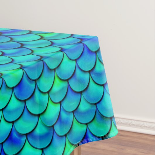Falln Aqua-Blau-Skalen Tischdecke (Beispiel)