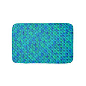 Falln Aqua Blue Scales Badematte (Vorderseite)