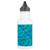 Falln Aqua Blue Scales Edelstahlflasche (Links)