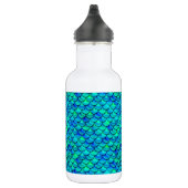 Falln Aqua Blue Scales Edelstahlflasche (Rechts)