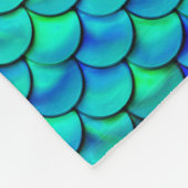 Falln Aqua Blue Scales Fleecedecke (Ecke)