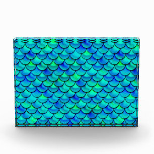 Falln Aqua Blue Scales Fotoblock
