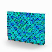 Falln Aqua Blue Scales Fotoblock (Rechts)