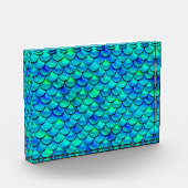 Falln Aqua Blue Scales Fotoblock (Links)