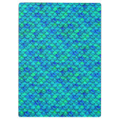 Falln Aqua Blue Scales Klemmbrett (Rückseite)