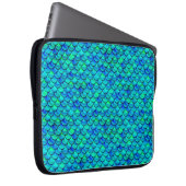 Falln Aqua Blue Scales Laptopschutzhülle (Vorne Rechts)