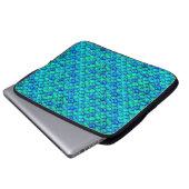 Falln Aqua Blue Scales Laptopschutzhülle (Vorne Knopf)