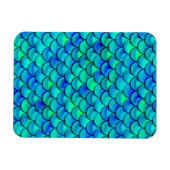 Falln Aqua Blue Scales Magnet (Horizontal)